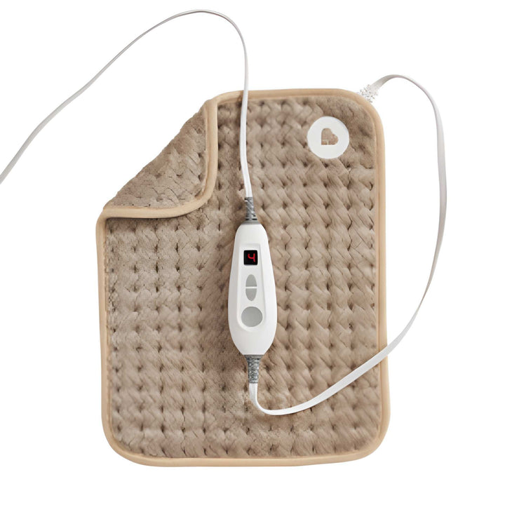 Brookstone Luxe Herringbone Heating Pad Taupe