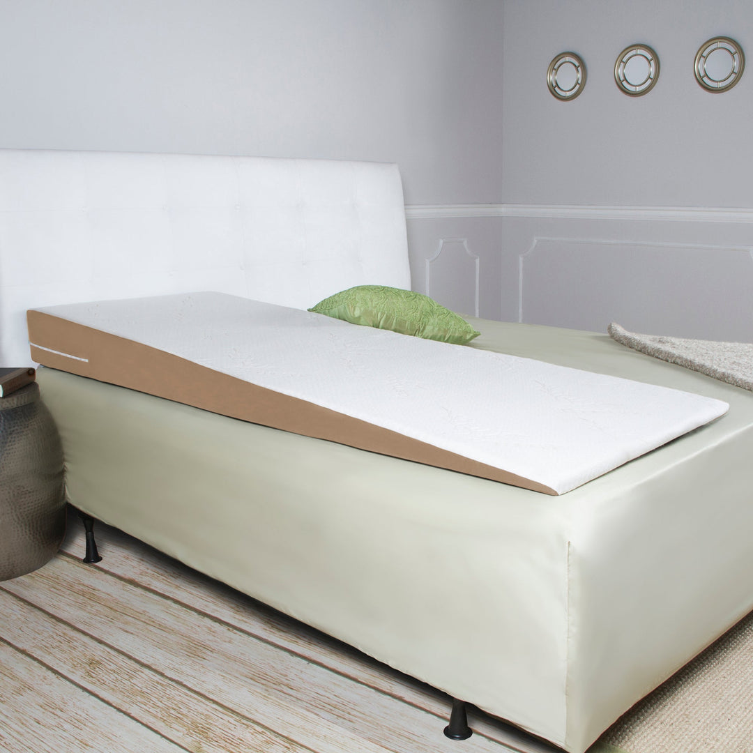 Avana Super Slant Full Length Bed Wedge Memory Foam Pillow with Cooling Tencel Cover, Half-Queen