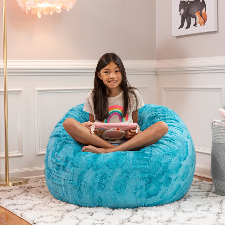 Jaxx Saxx 3 Foot Bean Bag Chair - Faux Fur