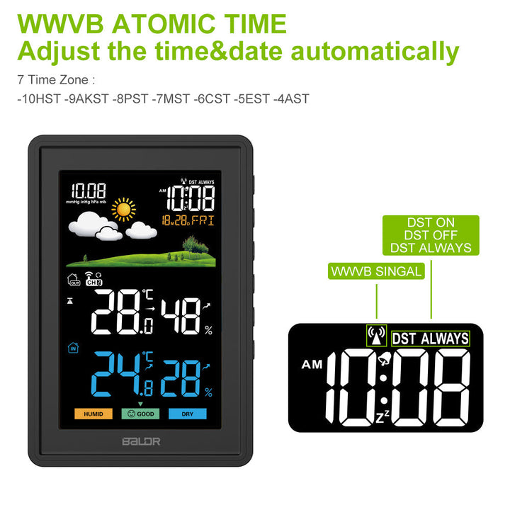 BALDR Weather Station Wireless Indoor Outdoor Thermometer