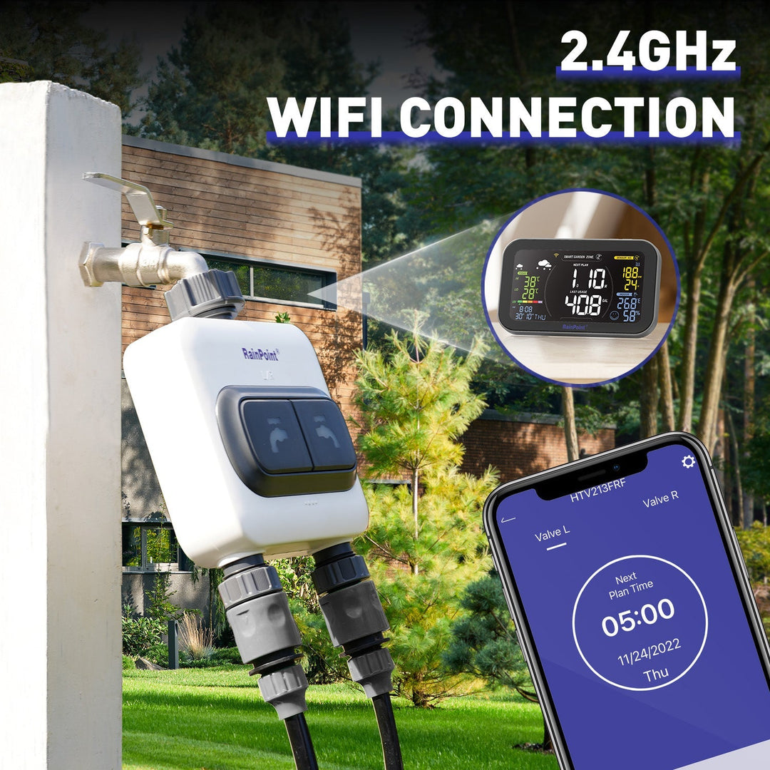 RAINPOINT 2-Zone Wi-Fi Sprinkler Timer