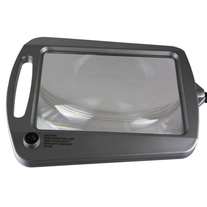 Daylight24 Full Page Magnifier Floor Lamp - Painted Silver Finish