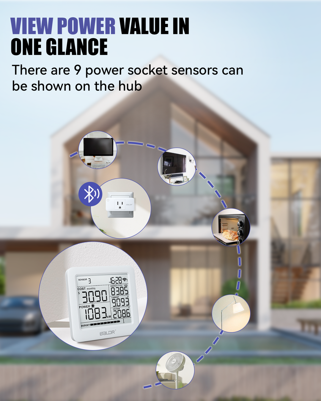 Wi-Fi Power Meter Hub with Smart Socket – Monitor Energy & Set Alerts