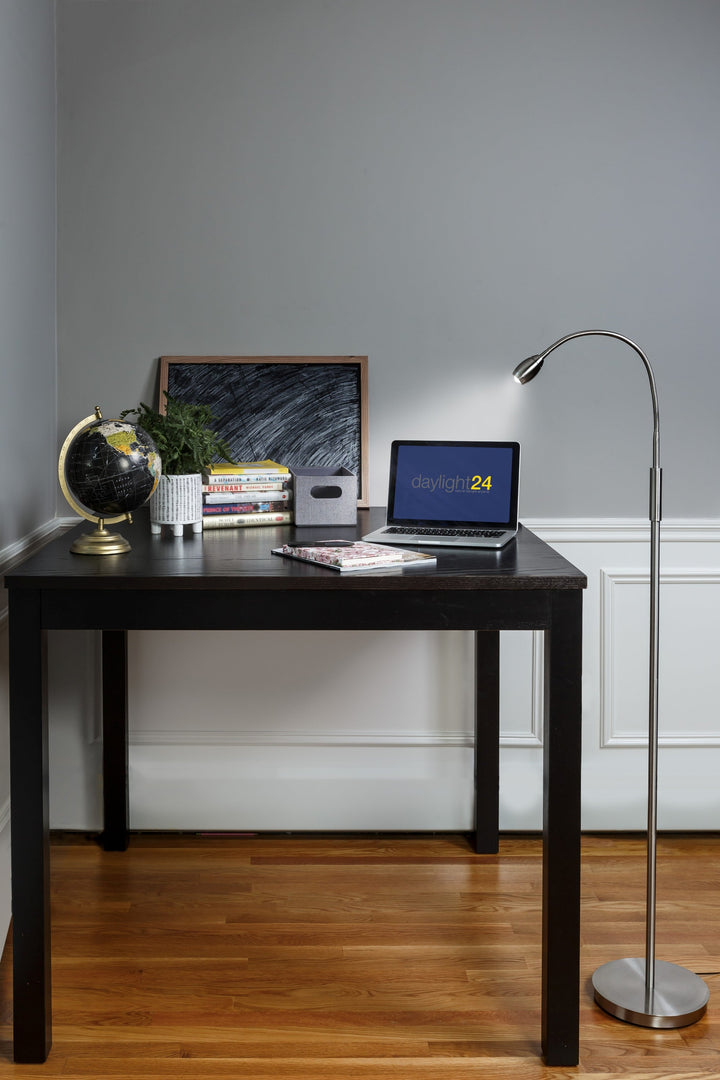 Natural Daylight LED Adjustable Beam Floor Lamp - Brushed Nickel Finish by Daylight24