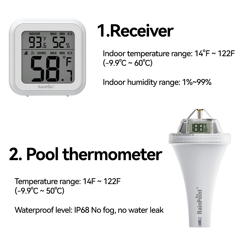 Wireless Pool Thermometer – Accurate Swimming Pool & Pond Temperature Monitor