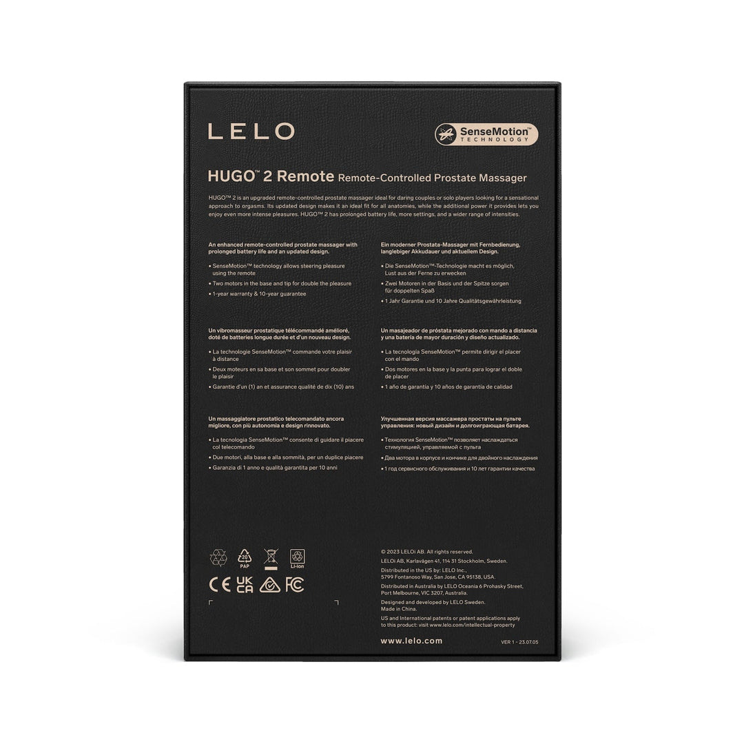 LELO HUGO 2 Intimate Massager with Remote