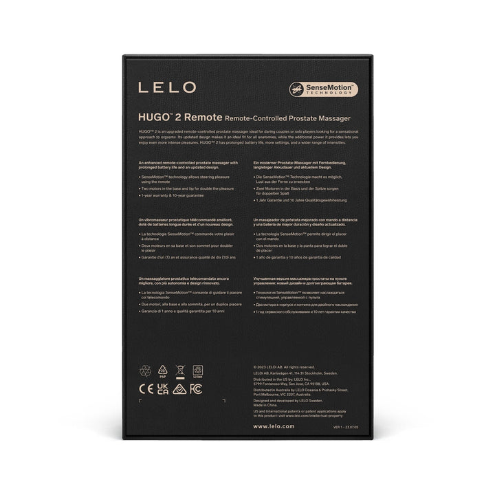 LELO HUGO 2 Intimate Massager with Remote