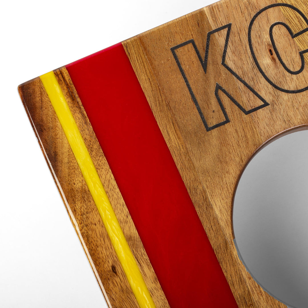 1ft x 2ft Gameday Teams Epoxy Resin Wood Compact Travel Cornhole Board Set