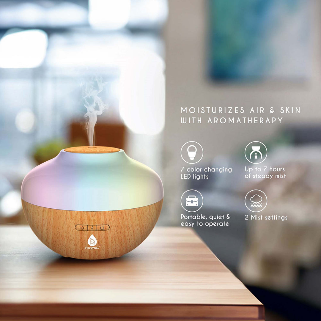 Workstation Wellness Bundle – Diffuser, 6 Oils & 3-in-1 LED Desk Lamp
