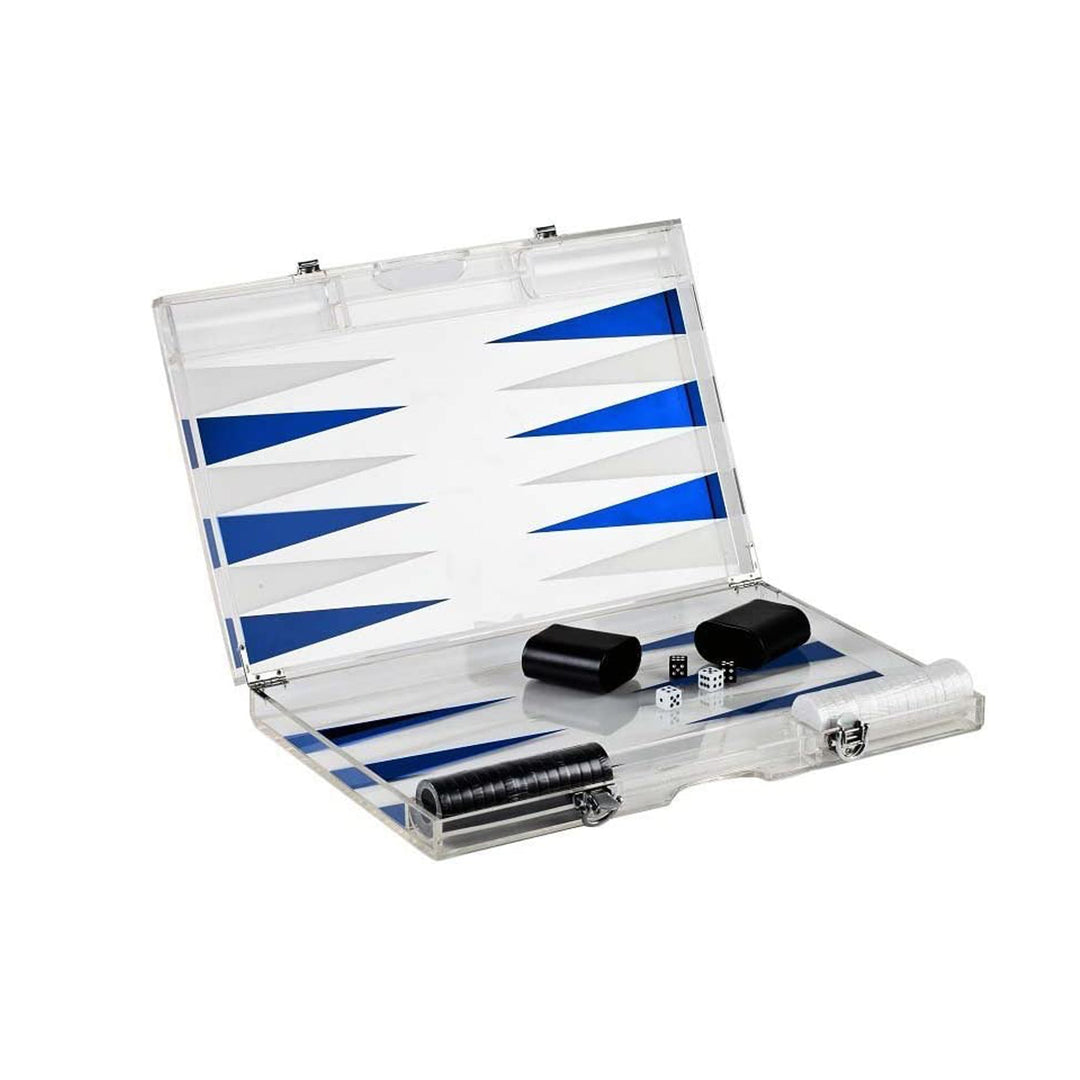 Premium 14-Inch Lucite Backgammon Set