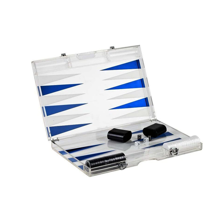 Premium 14-Inch Lucite Backgammon Set