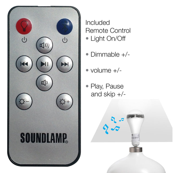 SOUNDLAMP Dimmable LED Light Bulb Bluetooth Speaker - 2 Pack