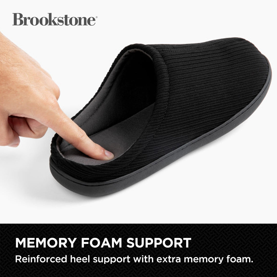 Brookstone Classic Comfort Memory Foam Slippers - Men's