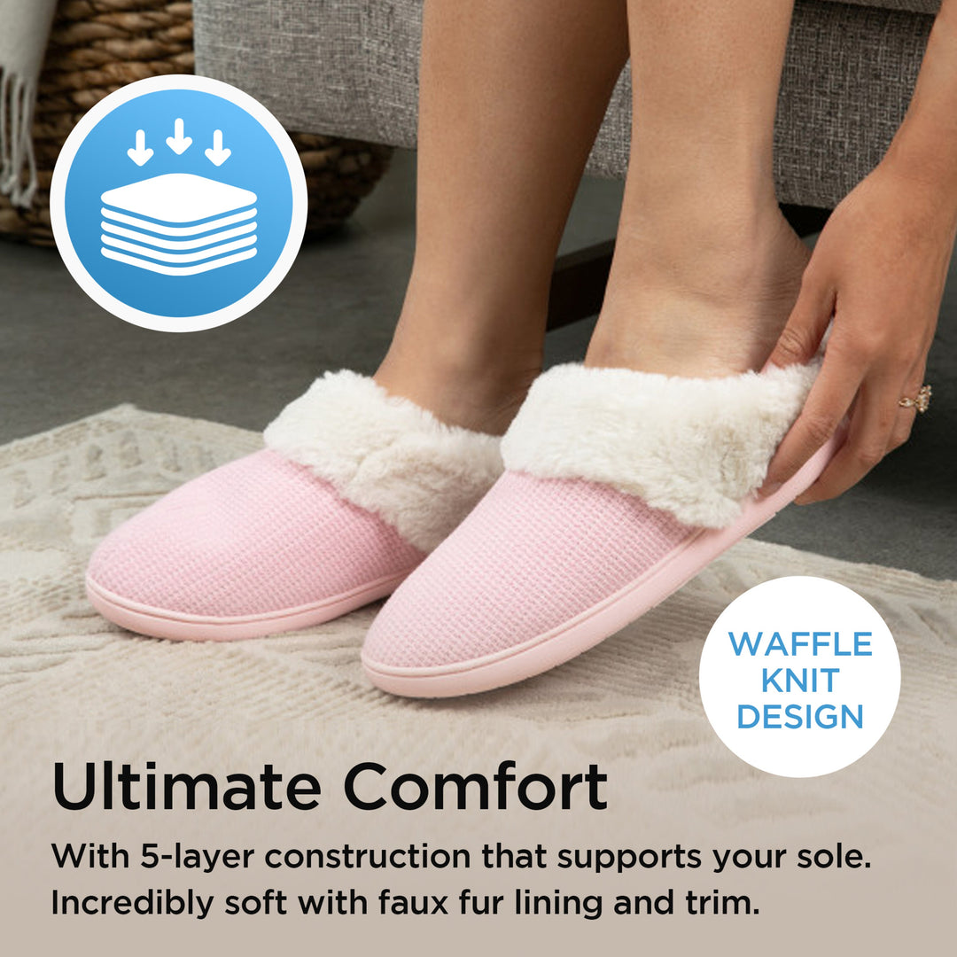 Brookstone Classic Comfort Memory Foam Slippers - Women's