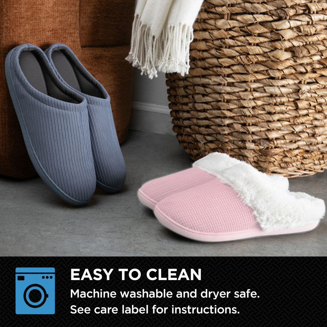Brookstone Classic Comfort Memory Foam Slippers - Women's