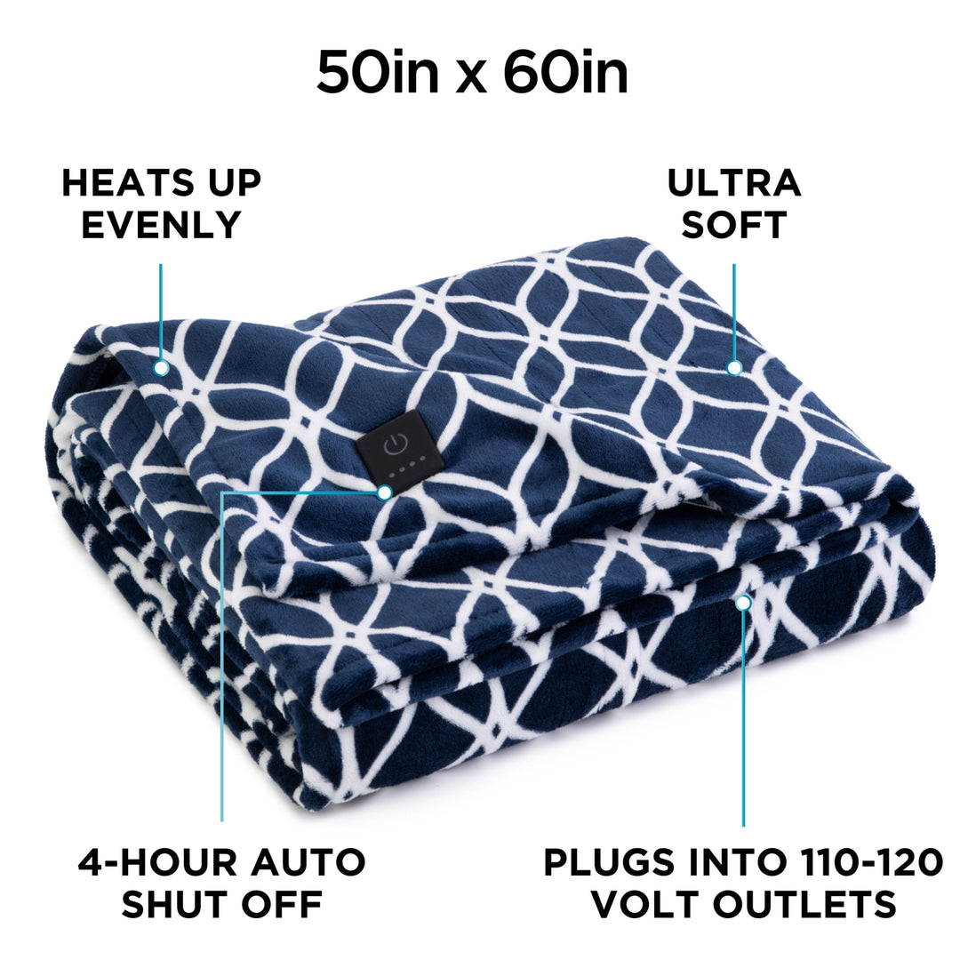 Brookstone Cozy Heated Plush Throw