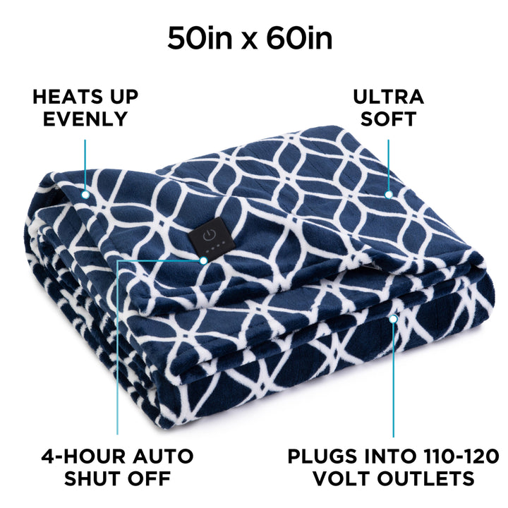 Brookstone Cozy Heated Plush Throw