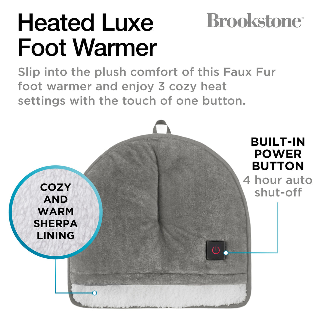 Brookstone Heated Luxe Foot Warmer