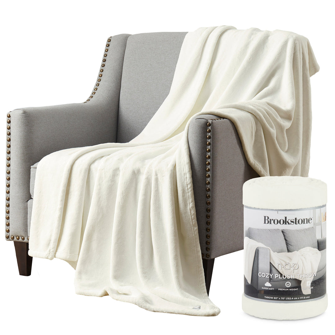 Brookstone Nap Cozy Plush Throw