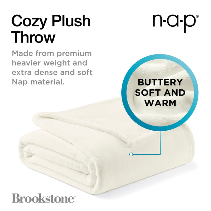 Brookstone Nap Cozy Plush Throw