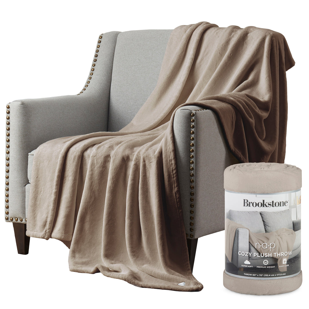 Brookstone Nap Cozy Plush Throw