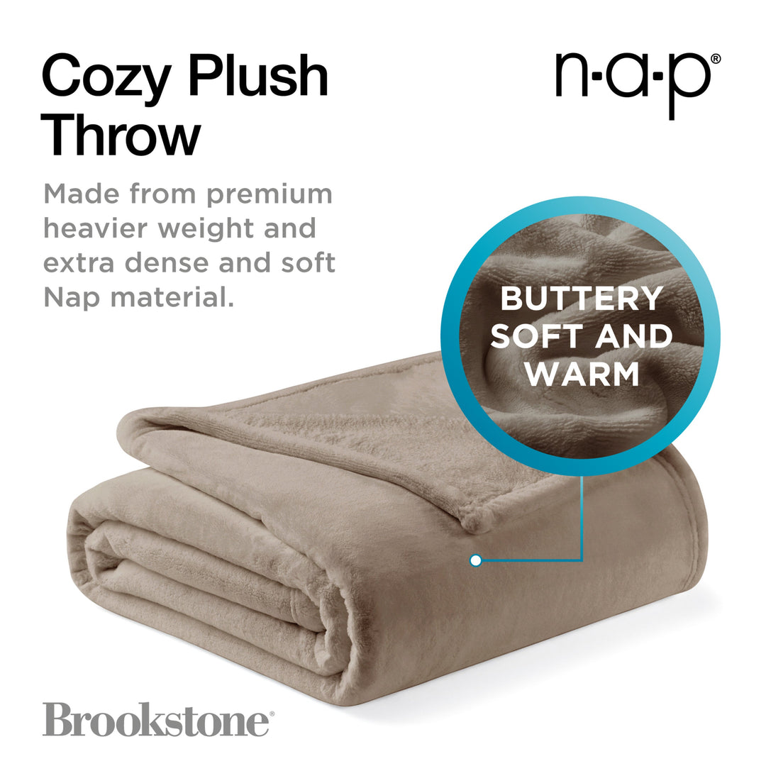Brookstone Nap Cozy Plush Throw