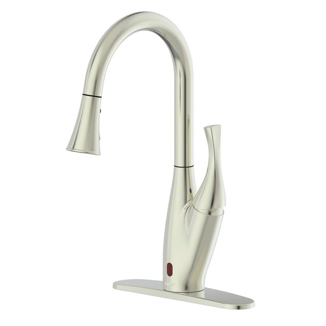 Bio Bidet FLOW X Motion Sensor Kitchen Faucet - Brushed Nickel