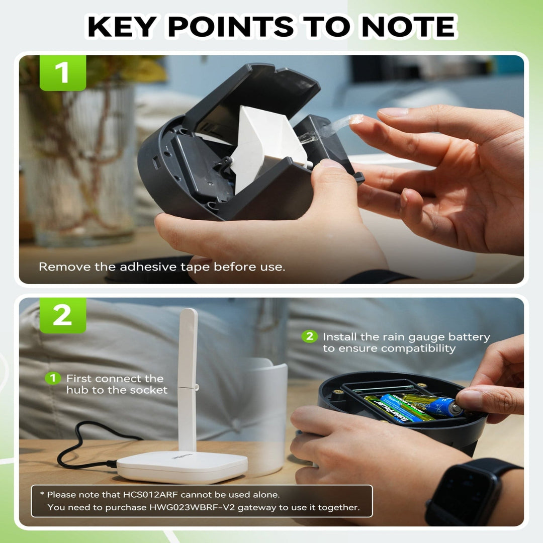 RAINPOINT Wireless WiFi Rain Gauge (Hub Required)