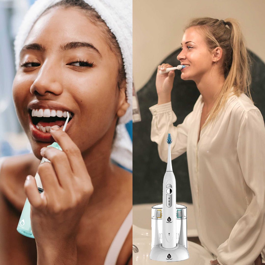 Rechargeable Toothbrush & Water Flosser Duo with Multi-Year Supply
