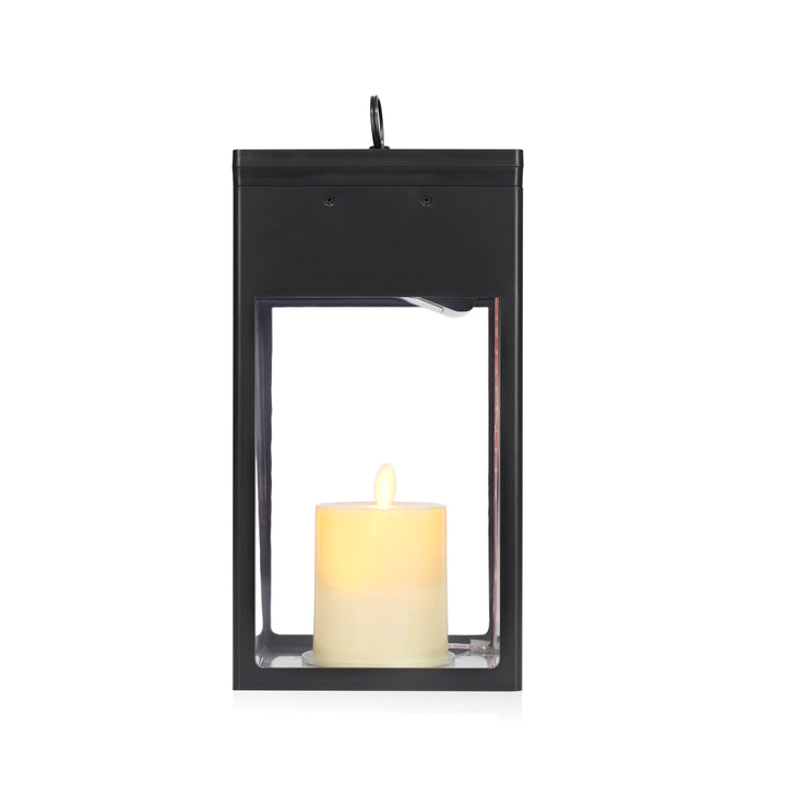 Solar Modern Candle Lantern - Large W/ Hanging Hook
