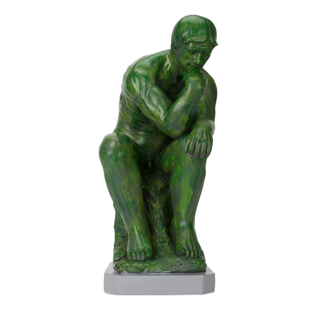 Thinker Statue With High-Power Solar Spotlight