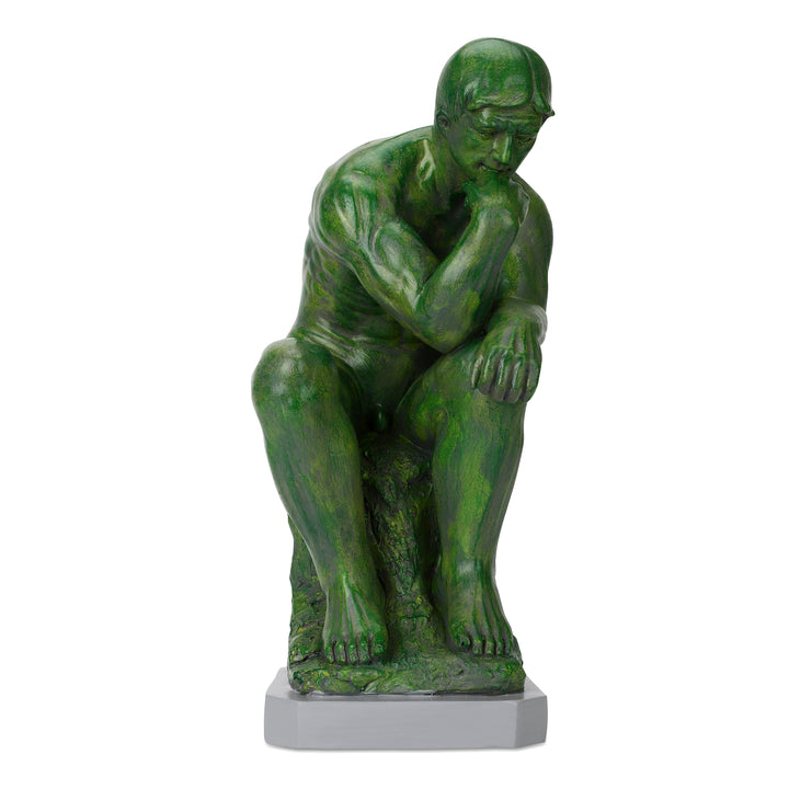 Thinker Statue With High-Power Solar Spotlight