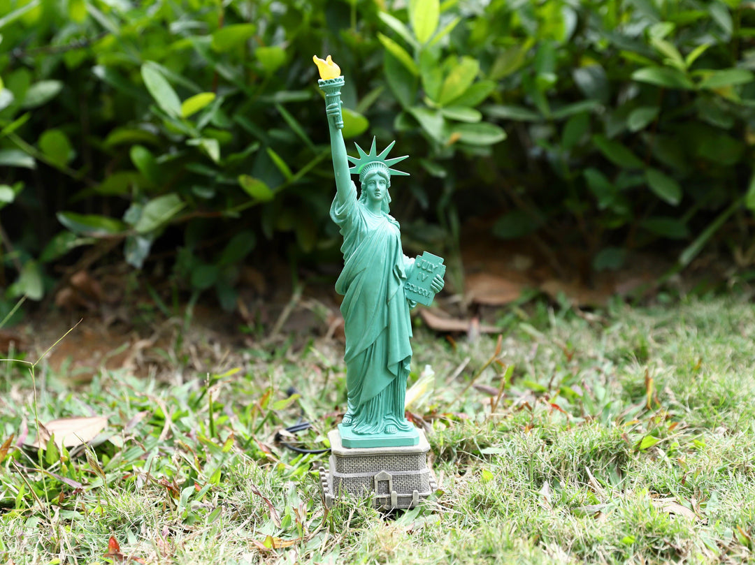 Statue of Liberty With High-Power Solar Spotlight