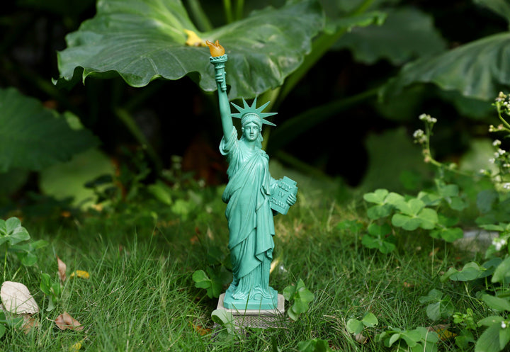 Statue of Liberty With High-Power Solar Spotlight