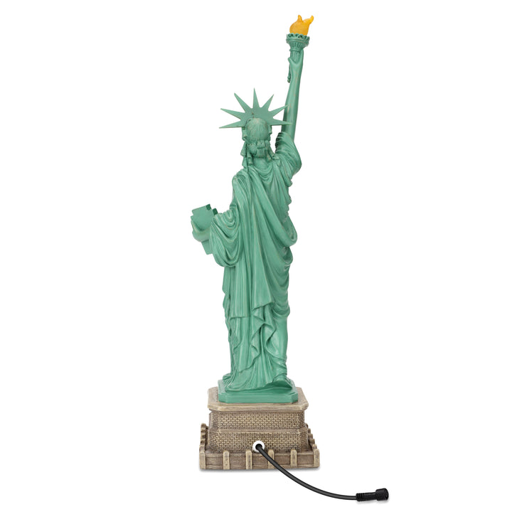 Statue of Liberty With High-Power Solar Spotlight