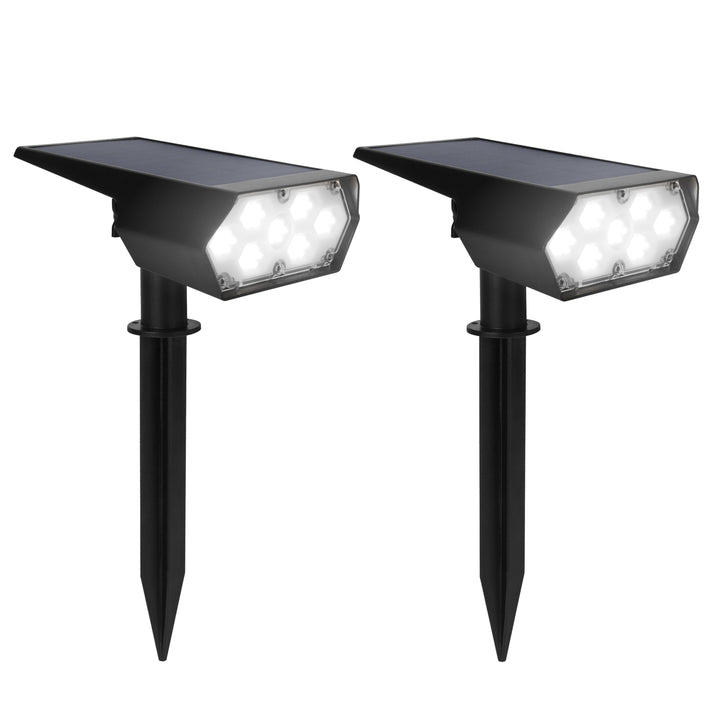 Outdoor Solar Spotlight W/ Wall-Mount & Ground-Stake