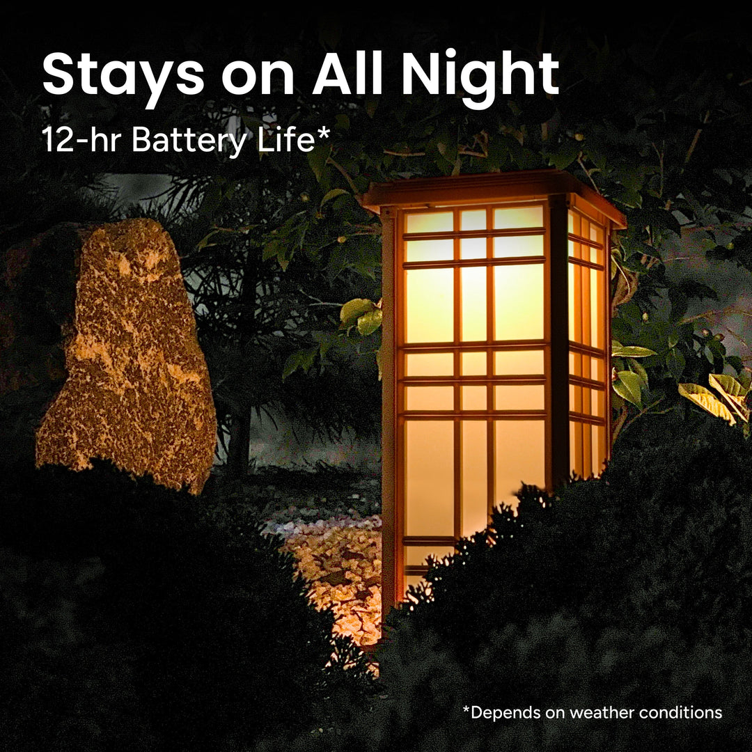 Solar-Powered Japanese Garden Lights: Beautiful Outdoor Lighting for Zen Gardens (Medium)