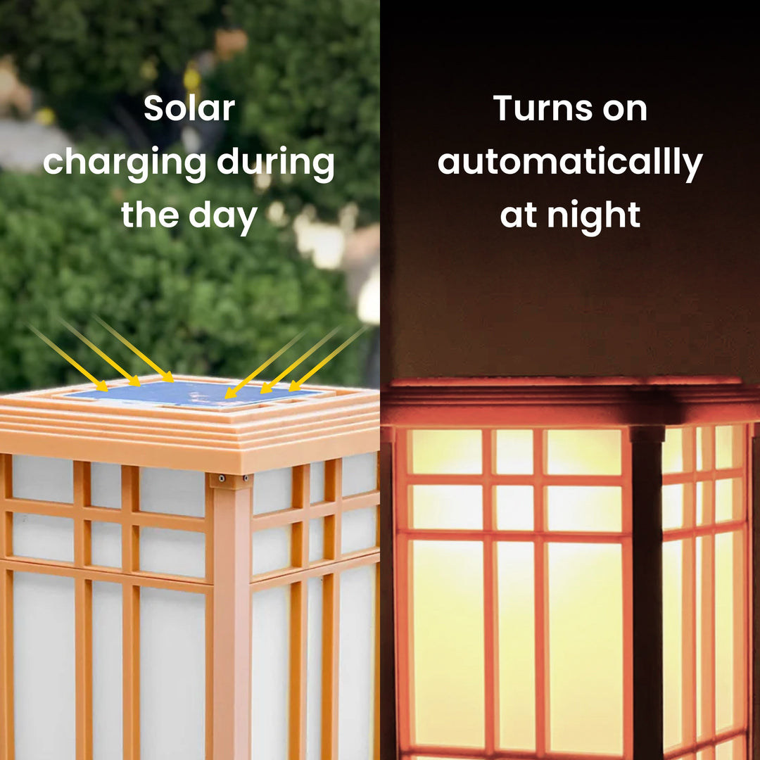 Solar-Powered Japanese Garden Lights: Beautiful Outdoor Lighting for Zen Gardens (Medium)
