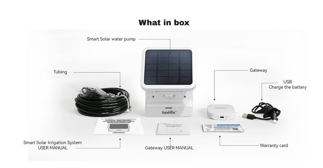 RainPoint Wi-Fi Indoor Watering Timer – Solar Pump & Smart Scheduling for House Plants