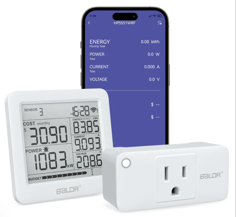 Wi-Fi Power Meter Hub with Smart Socket – Monitor Energy & Set Alerts