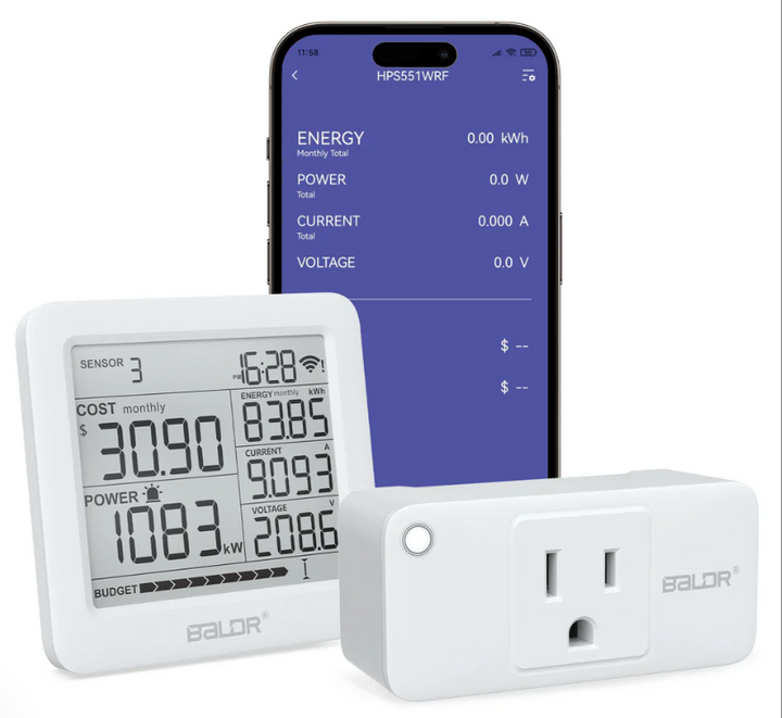 Wi-Fi Power Meter Hub with Smart Socket – Monitor Energy & Set Alerts