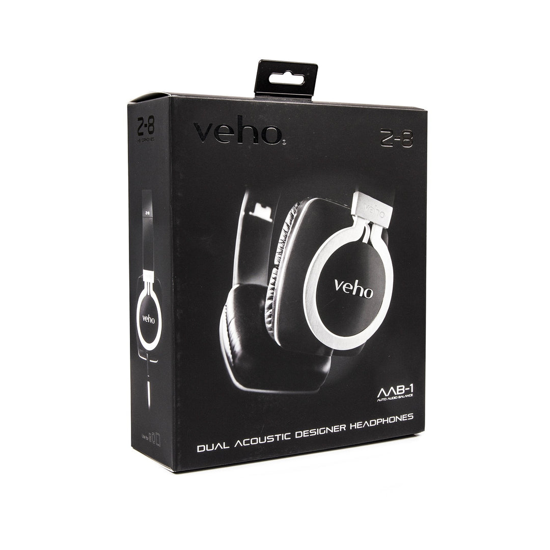 Veho Z-8 Designer Aluminium Headphones with Detachable Flex Cord System and Folding Design