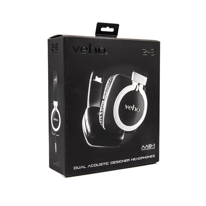 Veho Z-8 Designer Aluminium Headphones with Detachable Flex Cord System and Folding Design