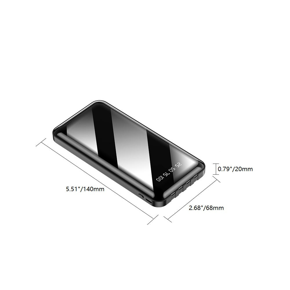 Power Bank With Built-in Full-Set Charging Cables