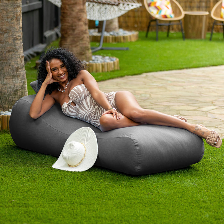 Arlo Outdoor Bean Bag Sun Lounger - Pool and Patio Chaise Recliner