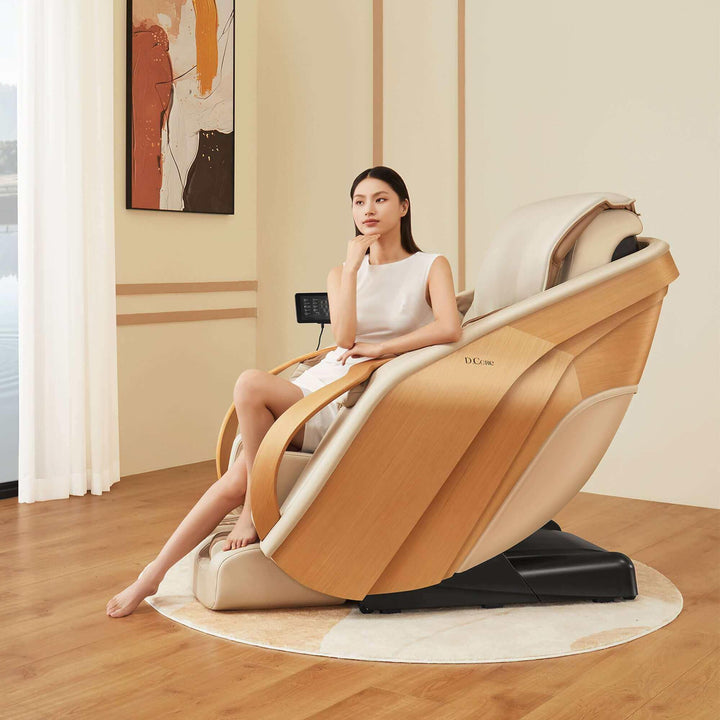 D.Core 2 - Made in Japan Ultra Premium Massage Chair w/ Oak Side Panels by Synca Massage Chair