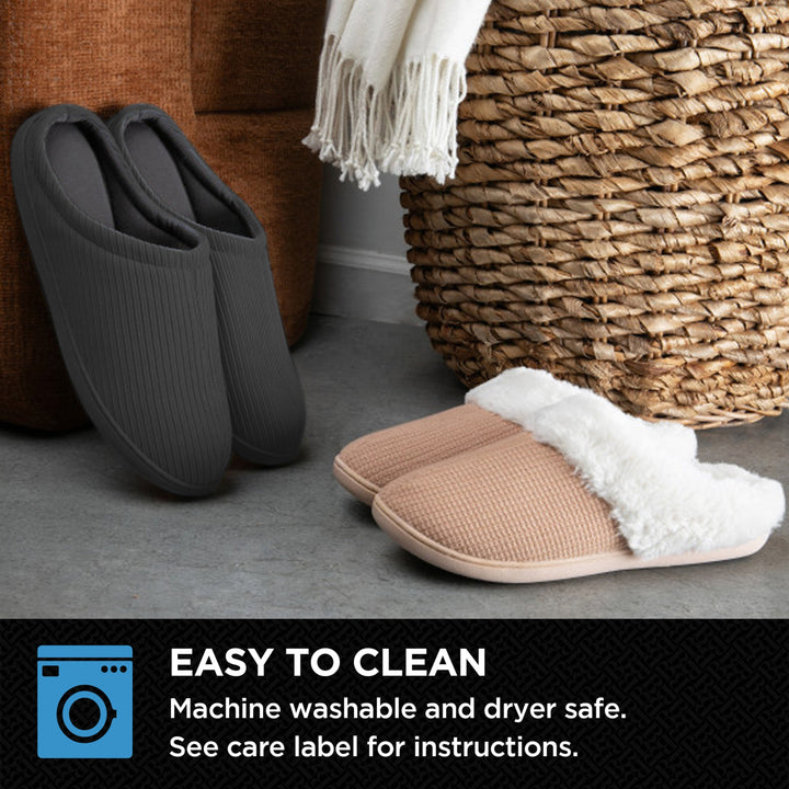 Brookstone Classic Comfort Memory Foam Slippers - Men's